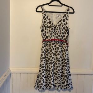 Sleeveless animal print casual/semi formal dress